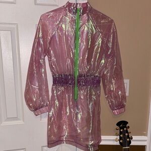 Akira Iridescent Pink & Green Mesh Jacket